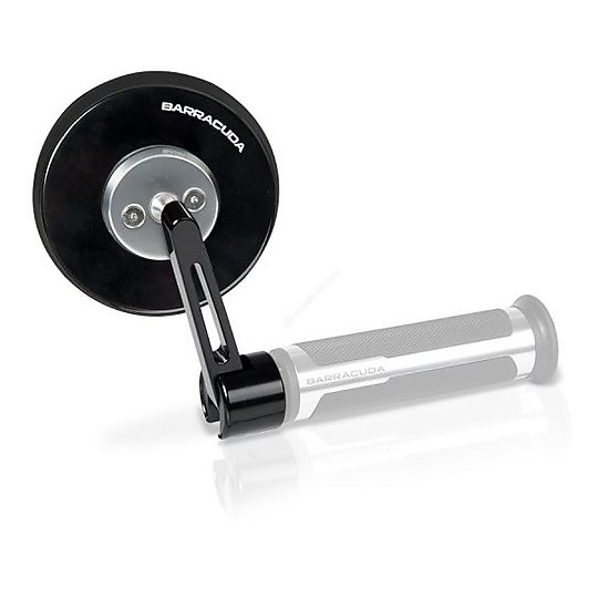 Coppia Specchietti Retrovisori Moto BARRACUDA SKIN-S BAR END NERO