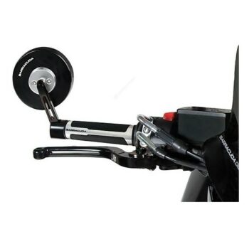 Coppia Specchietti Retrovisori Moto BARRACUDA SKIN-S BAR END NERO