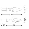 Frecce Moto Omologate a Led Universali Barracuda X-Led B-Lux Argento