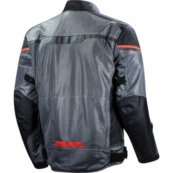 Giacca Moto Estiva Traforata con impermeabile estraibile LS2 RIVA MAN Grigio Scuro Rosso