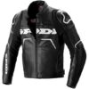 GIUBOTTO MOTO SPIDI IN PELLE SPORTIVO EVORIDER 2 NERO BIANCO