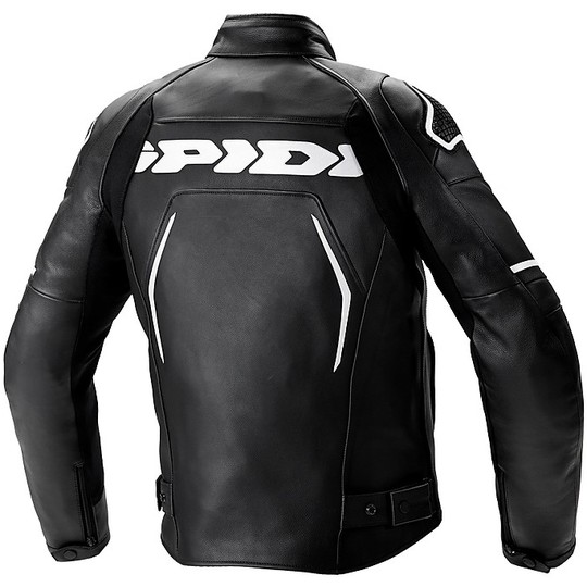 GIUBOTTO MOTO SPIDI IN PELLE SPORTIVO EVORIDER 2 NERO BIANCO