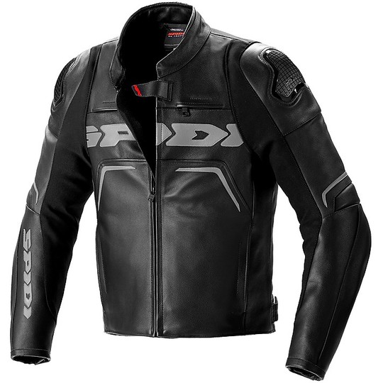 GIUBOTTO MOTO SPIDI  IN PELLE SPORTIVO EVORIDER 2 NERO