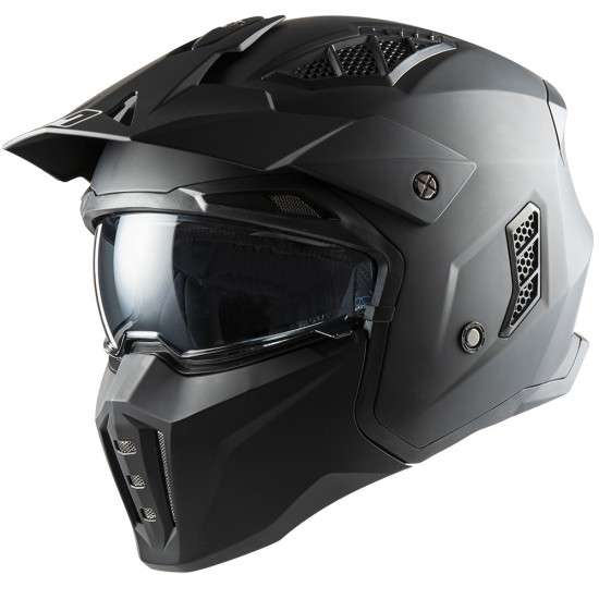 CASCO JET MASK MPH HARRIER CON MASCHERA ESTRAIBILE NERO OPACO