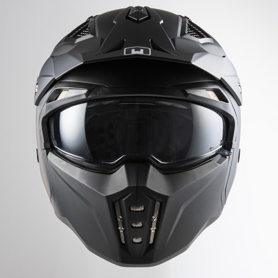 CASCO JET MASK MPH HARRIER CON MASCHERA ESTRAIBILE NERO OPACO