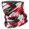Collare Moto Leggero Alpinestars Neck tube Nero Bianco Rosso