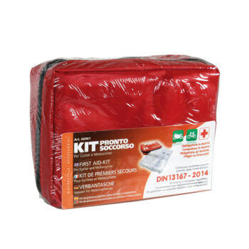 Kit pronto soccorso per ciclisti e motociclisti conforme alla norma Europea