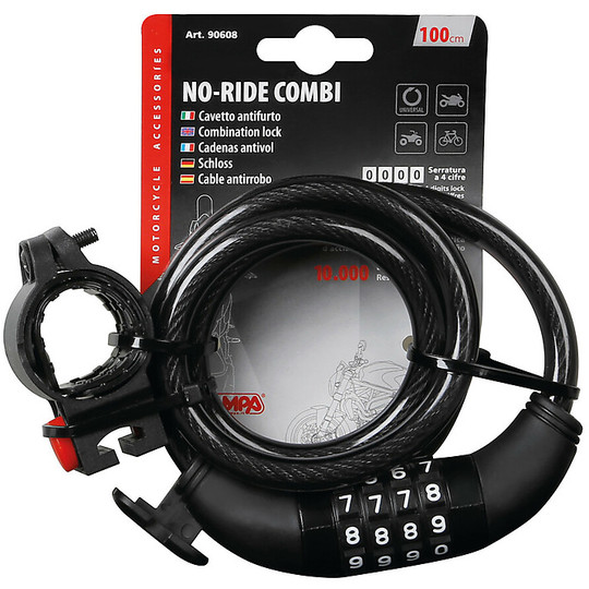 Antifurto Moto Modello No-Ride Combi 100 Cm