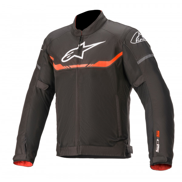 Giubbotto Moto Estiva Alpinestars T-SPS AIR Nero Rosso Fluo