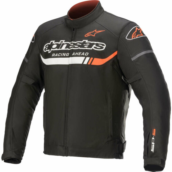 GIUBBOTTO MOTO Alpinestars T-SP S IGNITION WATERPROOF Nero Bianco Rosso Fluo