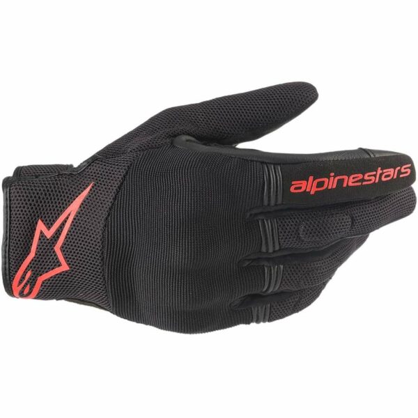 Guanti Moto In Tessuto Alpinestars COPPER Nero Rosso Fluo