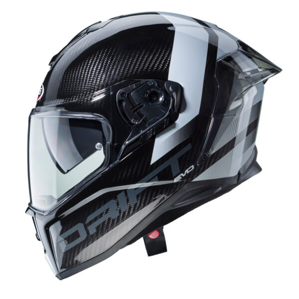 CASCO MOTO INTEGRALE CABERG DRIFT EVO CARBON SONIC ANTRACITE BIANCO