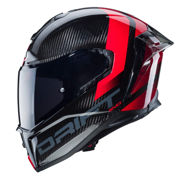 CASCO MOTO INTEGRALE CABERG DRIFT EVO SONIC ANTRACITE ROSSO