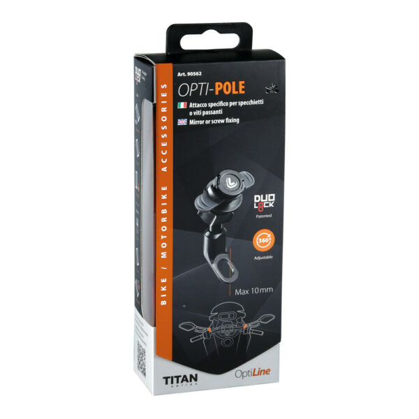 Supporto Con Attacco Per Specchietti e Viti Passanti 90562 Titan Pole OPTILINE