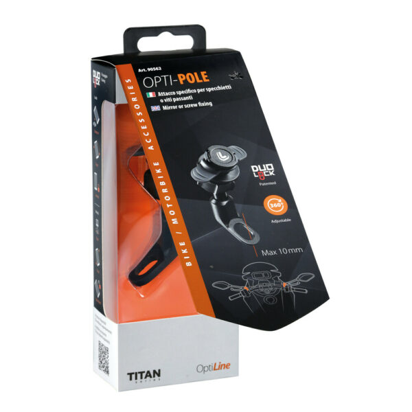 Supporto Con Attacco Per Specchietti e Viti Passanti 90562 Titan Pole OPTILINE