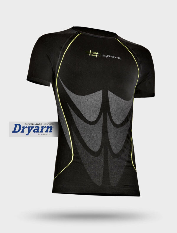 Maglia Moto Seamless Manica corta Spark Bluby Nero