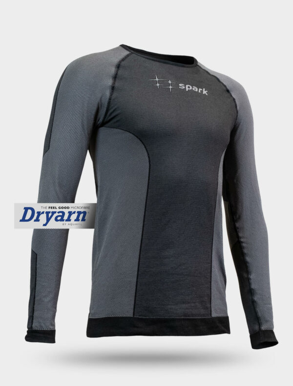 Maglia Moto Intima in Dryarn Spark Sunny Lunga Grigio Scuro