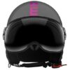 Casco Moto Jet Momo Design Figther Fluo Grey Fuxia fluo