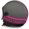 Casco Moto Jet Momo Design Figther Fluo Grey Fuxia fluo