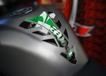PROTEGGI SERBATOIO MOTO IN RESINA VERDE KAWASAKI