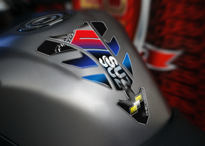 PROTEGGI SERBATOIO MOTO IN RESINA BLU-NERO-ROSSO SUZUKI