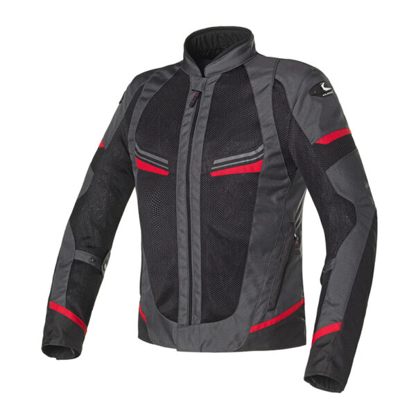 Giacca Moto Uomo Clover Airjet 5 Jacket Grey Red Black