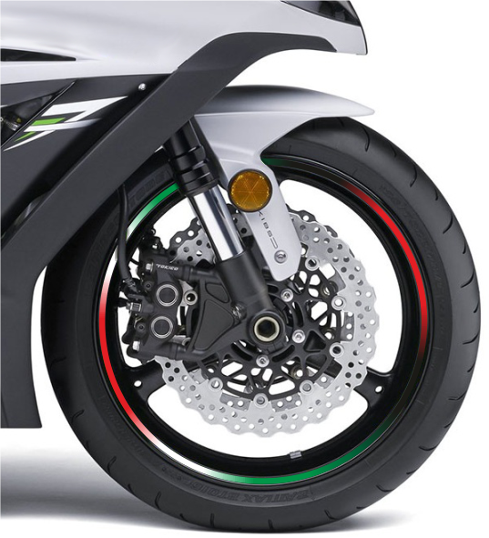 Profilo Ruota Riflettente Adesivo Colore Verde, Bianco, Rosso e Nero
