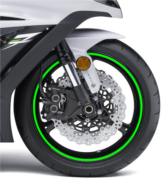 Profilo Ruota Riflettente Adesivo Colore Verde FLUO