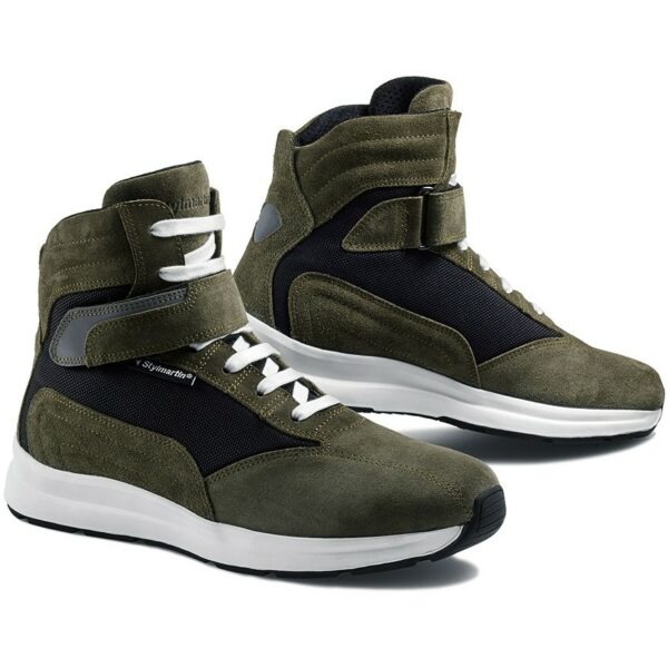 Scarpe Moto Sportive Certificate Stylmartin AUDAX WP Verde Militare