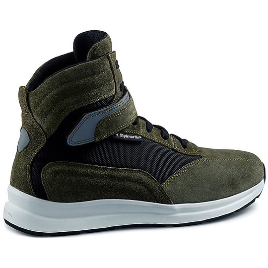 Scarpe Moto Sportive Certificate Stylmartin AUDAX WP Verde Militare