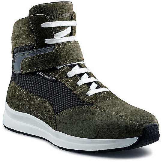 Scarpe Moto Sportive Certificate Stylmartin AUDAX WP Verde Militare