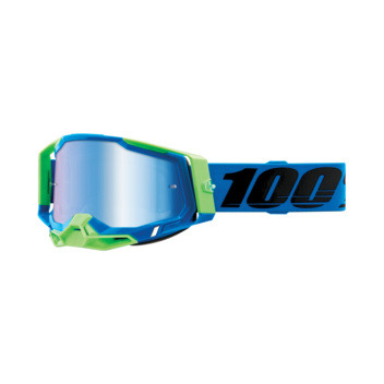 OCCHIALI MOTO CROSS ENDURO 100% GOGGLES RACERCRAFT 2 FREMONT LENTE BLU SPECCHIATA