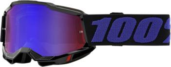 OCCHIALI MOTO CROSS ENDURO 100% ACCURI 2 JR GOGGLE MOORE MIRROR RED/BLUE