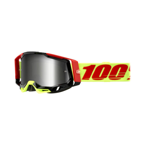 OCCHIALI MOTO CROSS ENDURO 100% RACECRAFT 2 GOGGLE WIZ - MIRROR SILVER