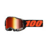 OCCHIALI MOTO CROSS ENDURO 100% ACCURI 2 GOGGLE GEOSPACE MIRROR RED