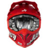 CASCO MOTO CROSS CAMO NERO ROSSO FLUO OPACO JUST1 J39 KINETIC