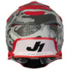 CASCO MOTO CROSS CAMO NERO ROSSO FLUO OPACO JUST1 J39 KINETIC