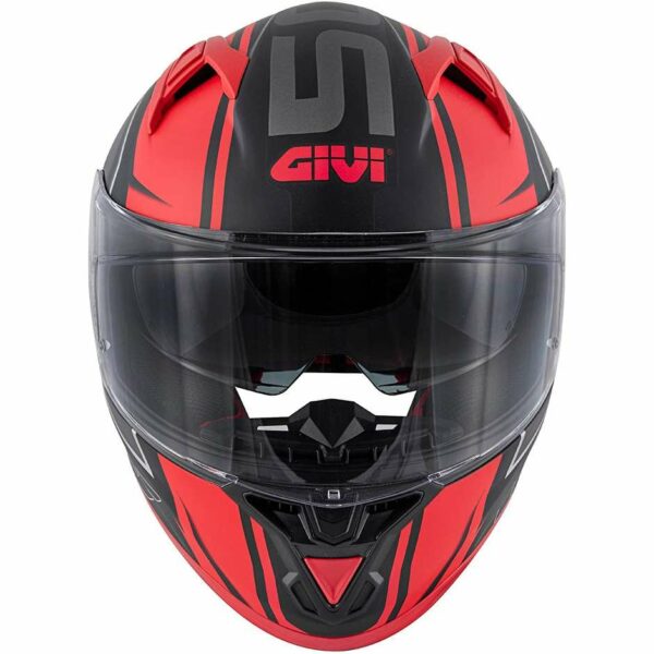 Casco Moto Integrale Givi 50.6 Stoccarda Blades Nero Opaco Rosso