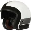 CASCO MOTO JET ORIGINE SPRINT RECORD NERO BIANCO LUCIDO