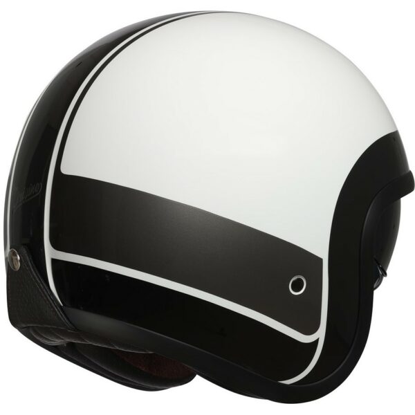 CASCO MOTO JET ORIGINE SPRINT RECORD NERO BIANCO LUCIDO