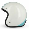 CASCO MOTO JET VINTAGE 3 BOTTONI S250 GASOLINE BIANCO BLU ROSSO