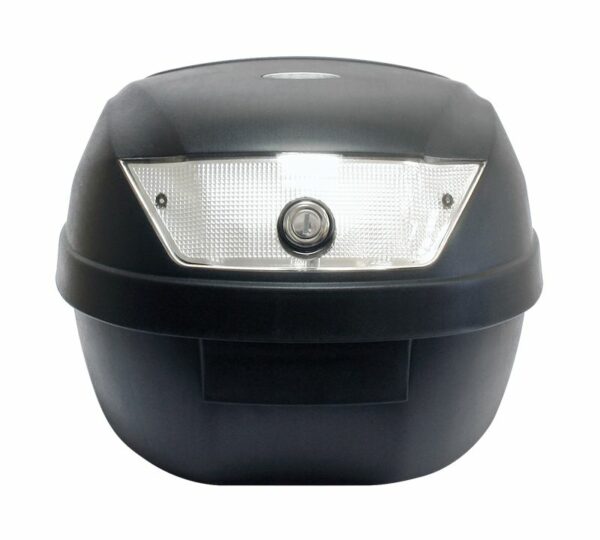 BAULETTO MOTO/SCOOTER 28L NERO 39x39x29cm (1 Casco) Fornito di Piastra