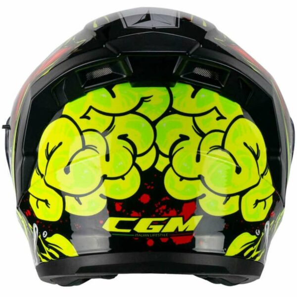 Casco Moto Jet CGM 127X DEEP FREAKER Nero Giallo fluo