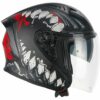 Casco Moto Jet CGM 127X DEEP FREAKER Nero Rosso opaco
