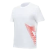 MAGLIA DAINESE MANICHE CORTE BIG LOGO BIANCO ROSSO FLUO