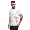 MAGLIA DAINESE MANICHE CORTE BIG LOGO BIANCO ROSSO FLUO