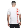 MAGLIA DAINESE MANICHE CORTE BIG LOGO BIANCO ROSSO FLUO