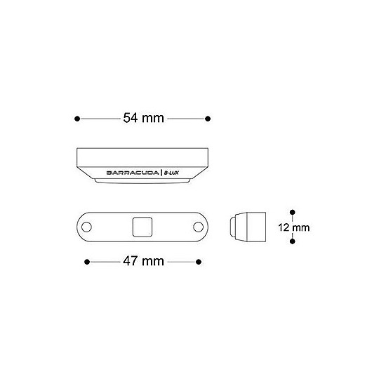 FARO POSTERIORE LED Posizione/Stop OMOLOGATO BARRACUDA MICRO TIGER LED