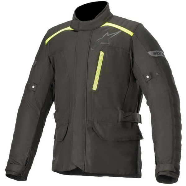 GIACCA MOTO ALPINESTARS GRAVITY DRYSTAR JACKET NERO GIALLO FLUO