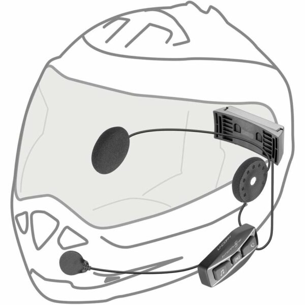INTERFONO MOTO CELLULARE LINE U-COM 4 KIT COPPIA (X 2 CASCHI)